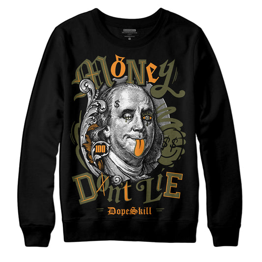 Jordan 5 “Olive” DopeSkill Sweatshirt Money Don't Lie Graphic Streetwear - Black