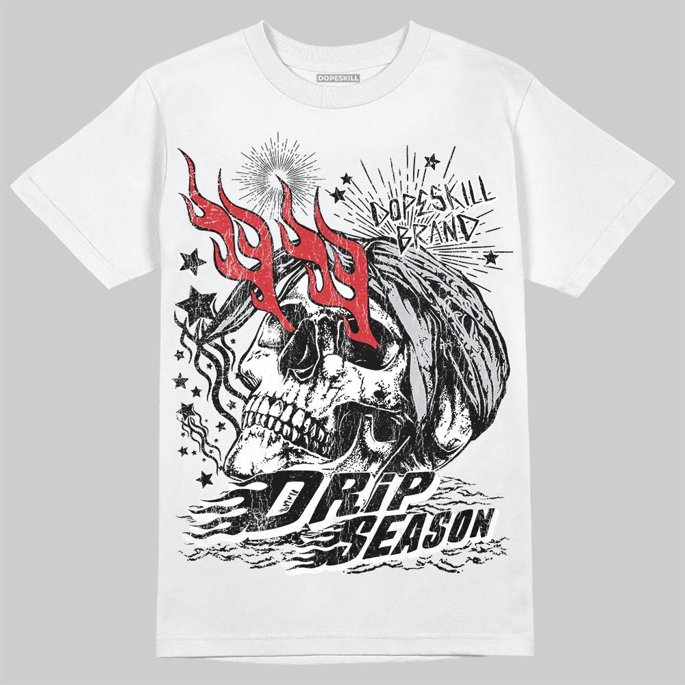 Jordan 5 Retro OG Black Metallic Reimagined DopeSkill T-Shirt Drip Season Graphic Streetwear - WHite