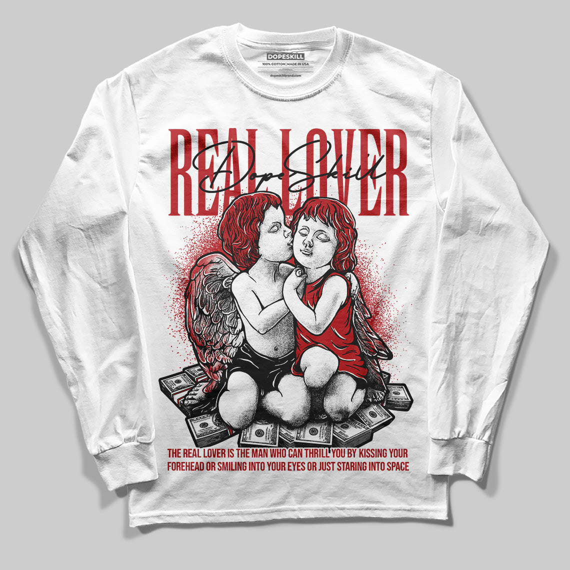 Jordan 12 Retro Flu Game (2025) DopeSkill Long Sleeve T-Shirt Real Lover Graphic Streetwear - White
