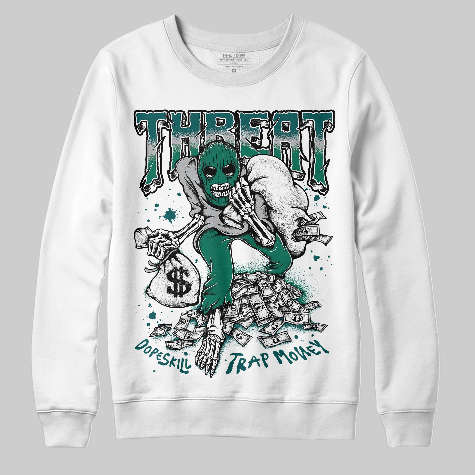 ASICS Gel-1130 'White Dark Neptune' DopeSkill Sweatshirt Threat Graphic Streetwear - White