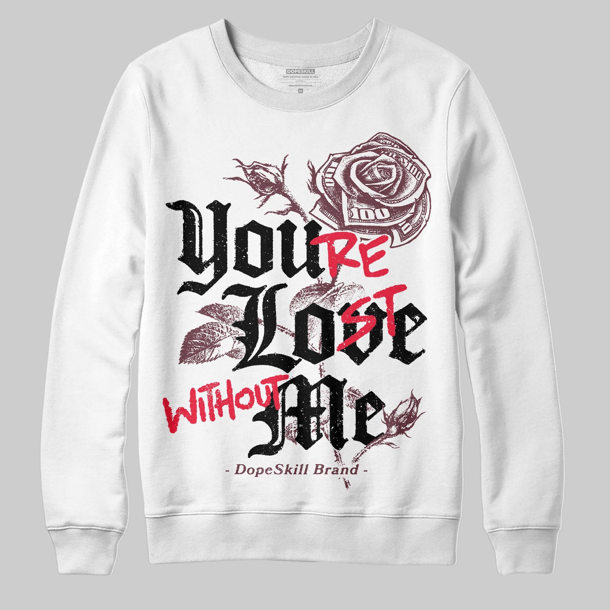 Asics Gel-Cumulus 16 "Port Royal" DopeSkill Sweatshirt You’re Lost Without Me Graphic Streetwear - White