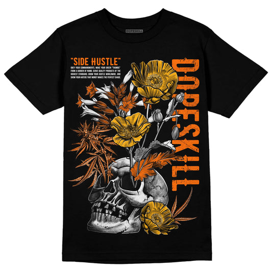 Orange, Black & White Sneakers DopeSkill T-Shirt Side Hustle Graphic Streetwear - Black