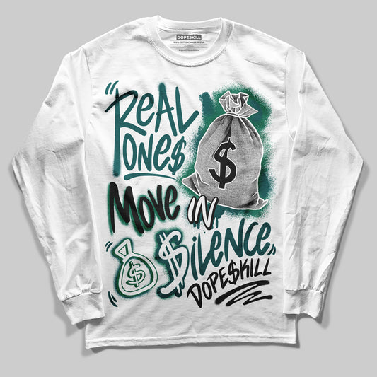 ASICS Gel-1130 'White Dark Neptune' DopeSkill Long Sleeve T-Shirt Real Ones Move In Silence Graphic Streetwear - White