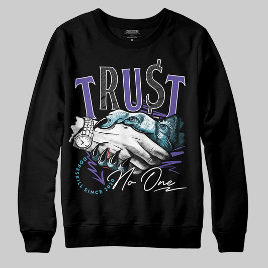 Jordan 8 Retro 'Aqua' 2025 DopeSkill Sweatshirt Trust No One Graphic Streetwear - Black