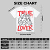 Black and White Collection DopeSkill Oversize Print T-Shirt True Lover Graphic