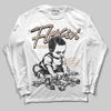 Jordan 4 Retro Cozy Girl DopeSkill Long Sleeve T-Shirt Flexin' Graphic Streetwear - White