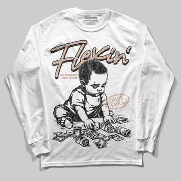 Jordan 4 Retro Cozy Girl DopeSkill Long Sleeve T-Shirt Flexin' Graphic Streetwear - White