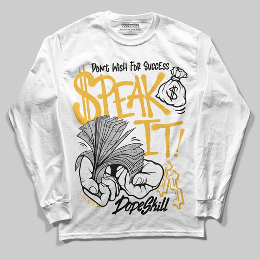 Jordan 5 'Tokyo' DopeSkill Long Sleeve T-Shirt Speak It Graphic Streetwear - White
