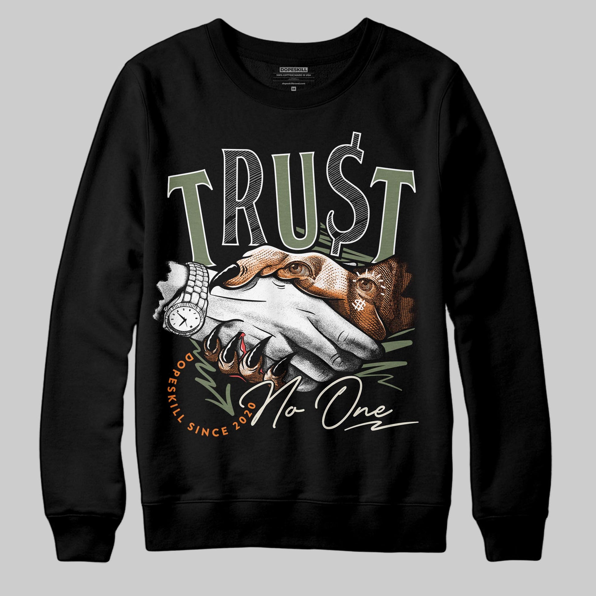 Jordan 4 Retro OG SP Undefeated (2025) DopeSkill Sweatshirt Trust No One Graphic Streetwear - black