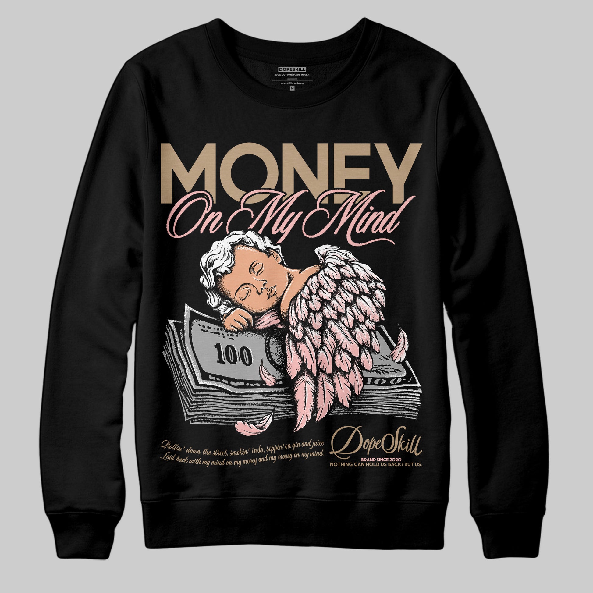 Nike Air Force 1 Low Canvas “Linen” DopeSkill Sweatshirt MOMM Graphic Streetwear - Black