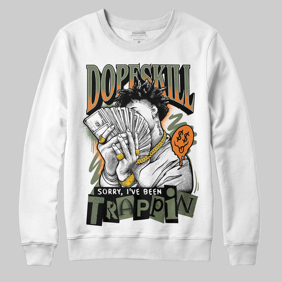 Jordan 4 Retro OG SP Undefeated (2025) DopeSkill Sweatshirt Sorry I've Been Trappin Graphic Streetwear - White