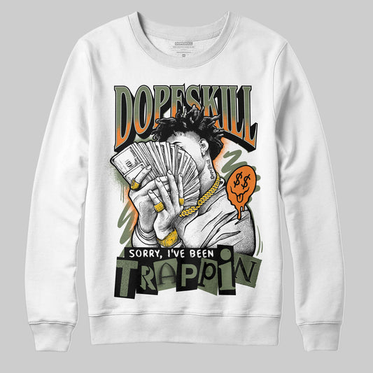 Jordan 4 Retro OG SP Undefeated (2025) DopeSkill Sweatshirt Sorry I've Been Trappin Graphic Streetwear - White