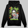 Neon Green Sneakers DopeSkill Hoodie Sweatshirt Living My Best Life Graphic Streetwear - Black
