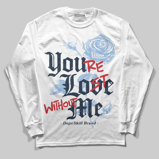 Asics Gel-Cumulus 16 Wash/Independence Blue DopeSkill Long Sleeve T-Shirt You’re Lost Without Me Graphic Streetwear - White