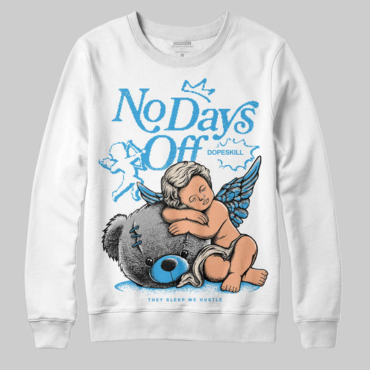 Jordan 1 High OG “UNC” Reimagined DopeSkill Sweatshirt New No Days Off Graphic Streetwear - White