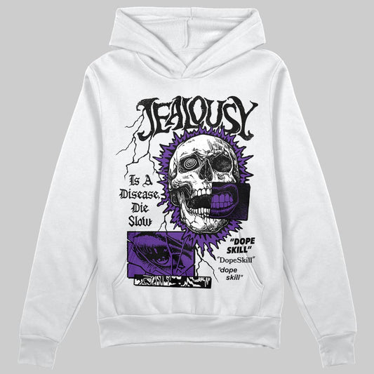 PURPLE Sneakers DopeSkill Hoodie Sweatshirt Jealousy Graphic Streetwear - White