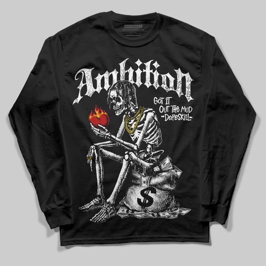 Black and White Sneakers DopeSkill Long Sleeve T-Shirt Ambition Graphic Streetwear - black