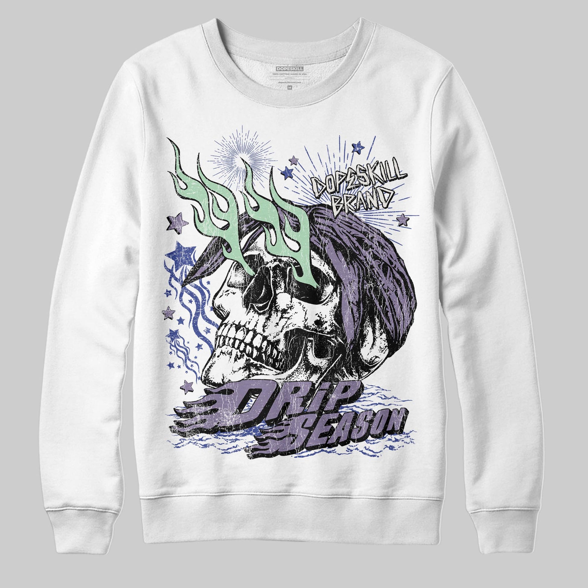 Jordan 1 Retro Low OG Zion Williamson Voodoo Alternate DopeSkill Sweatshirt Drip Season Graphic Streetwear - White
