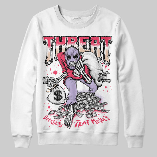 Jordan 5 Low “Peanut Butter Jelly” DopeSkill Sweatshirt Threat Graphic Streetwear - White