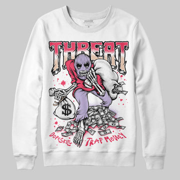 Jordan 5 Low “Peanut Butter Jelly” DopeSkill Sweatshirt Threat Graphic Streetwear - White
