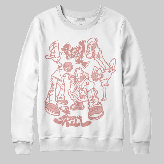 Jordan 40 “Dusty Rose” DopeSkill Sweatshirt Real Y2K Players Graphic Streetwear - White