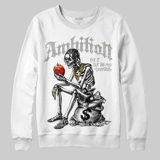 Grey Sneakers DopeSkill Sweatshirt Ambition Graphic Streetwear - White