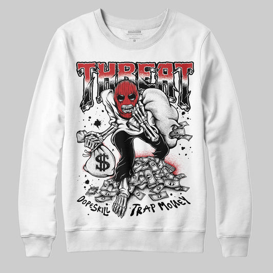 Jordan 11 Retro Low Bred (2025) DopeSkill Sweatshirt Threat Graphic Streetwear - White