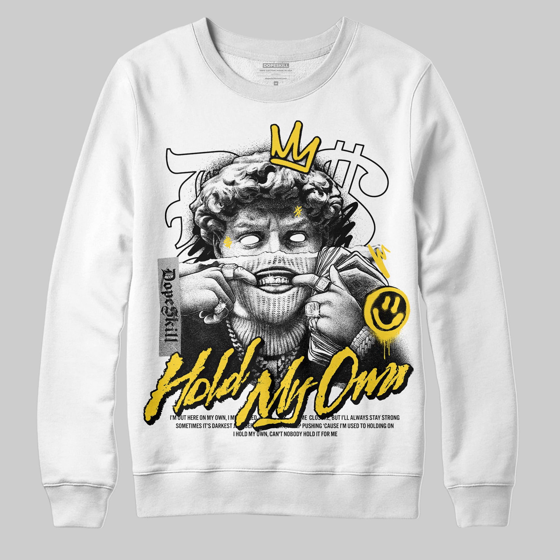 Jordan 4 Thunder DopeSkill Sweatshirt In My Way Graphic Streetwear - White
