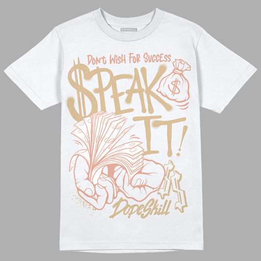 TAN Sneakers DopeSkill T-Shirt Speak It Graphic Streetwear - White