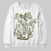 Jordan 3 “Medium Olive” aka “Family Affair” DopeSkill Sweatshirt Real Y2K Players Graphic Streetwear - White