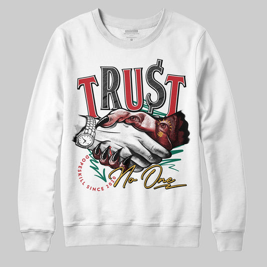 Jordan 3 Mexico 'El Vuelo' DopeSkill Sweatshirt Trust No One Graphic Streetwear - White