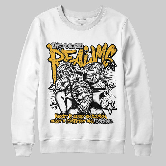Jordan 5 'Tokyo' DopeSkill Sweatshirt Distorted Realms Graphic Streetwear - White