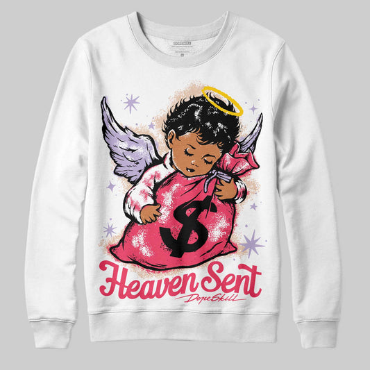 Jordan 5 Low “Peanut Butter Jelly” DopeSkill Sweatshirt Heaven Sent Graphic Streetwear - White