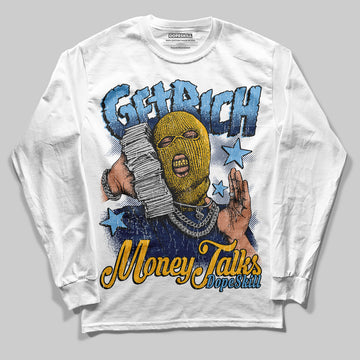 Jordan 4 Retro ‘Dunk From Above’ DopeSkill Long Sleeve T-Shirt Get Rich Graphic Streetwear - White