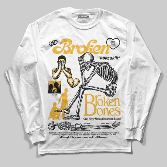 Jordan 5 'Tokyo' DopeSkill Long Sleeve T-Shirt Broken Bones Graphic Streetwear - White