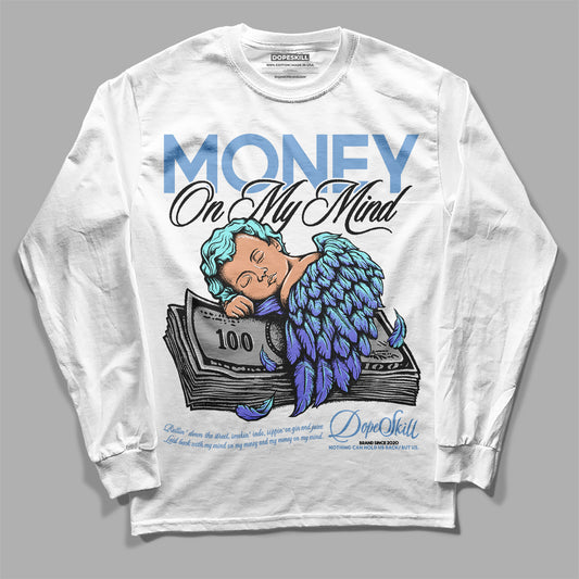 University Blue Sneakers DopeSkill Long Sleeve T-Shirt MOMM Graphic Streetwear - White