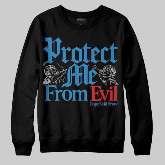 Jordan 3 Retro OG Rare Air DopeSkill Sweatshirt Protect Me From Evil Graphic Streetwear - black