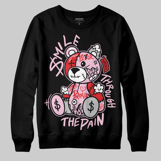 Awake NY x Air Jordan 5 Arctic Pink DopeSkill Sweatshirt Smile Through The Pain Graphic Streetwear - Black