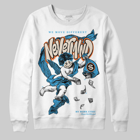 Jordan 1 High OG “UNC” Reimagined DopeSkill Sweatshirt Nevermind Graphic Streetwear - White