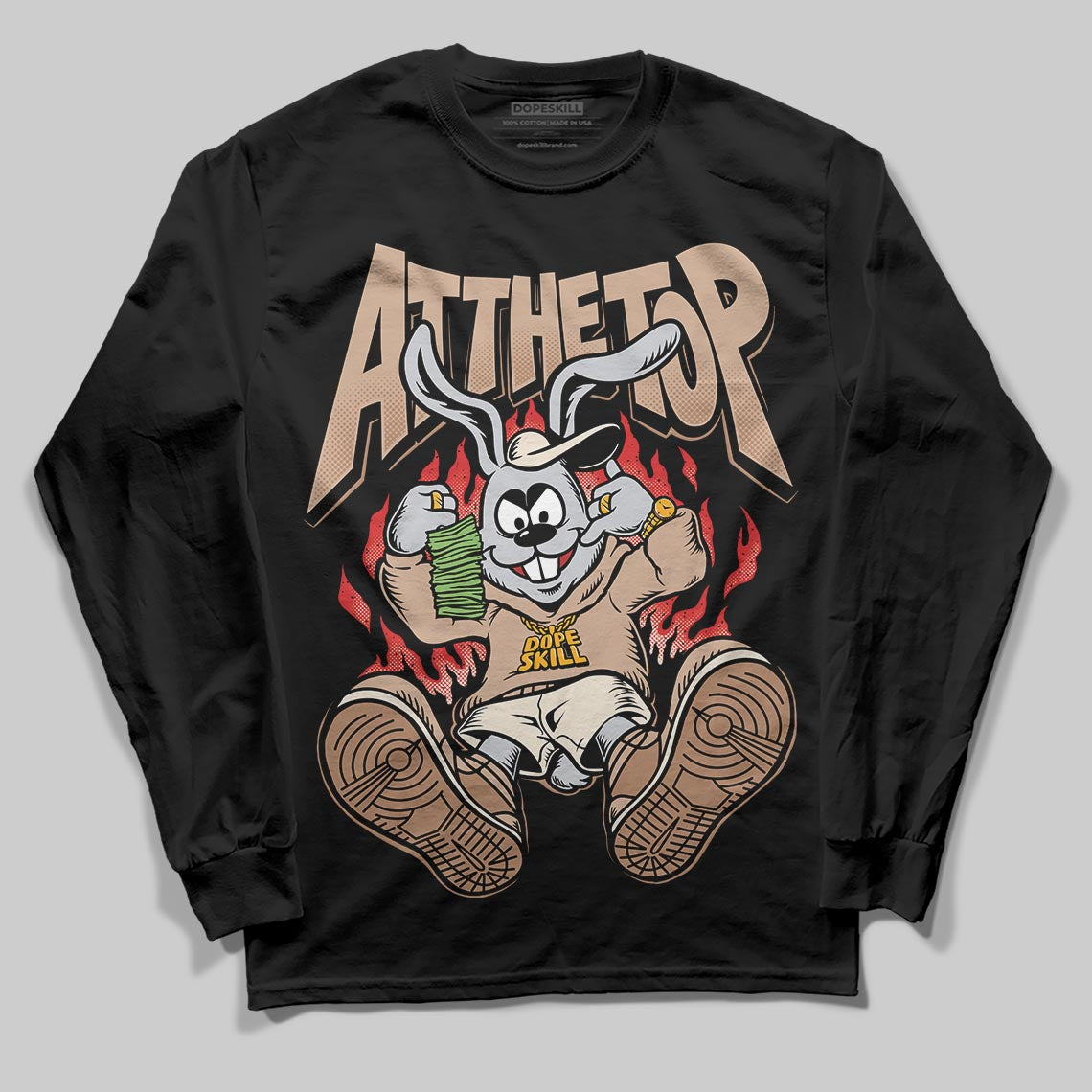 Jordan 4 Retro Cozy Girl DopeSkill Long Sleeve T-Shirt At The Top Graphic Streetwear - Black