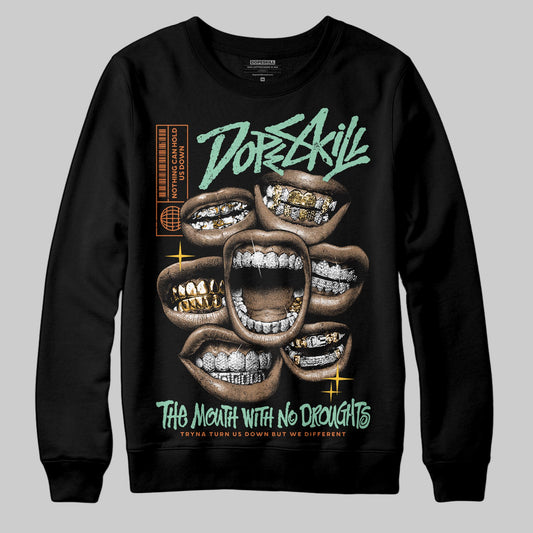 SB Dunk Low Rodeo Tourmaline DopeSkill Sweatshirt The Mouth With No Droughts Graphic Streetwear - Black