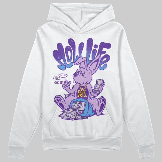 PURPLE Sneakers DopeSkill Hoodie Sweatshirt Slow Life Graphic Streetwear - White