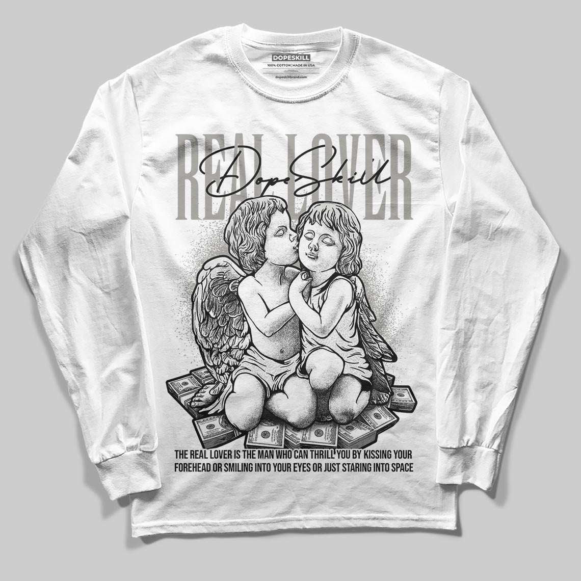 Jordan 3 Retro Pure Money DopeSkill Long Sleeve T-Shirt Real Lover Graphic Streetwear - White