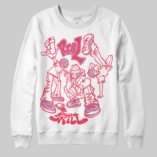 Jordan 5 Low “Peanut Butter Jelly” DopeSkill Sweatshirt Real Y2K Players Graphic Streetwear - White