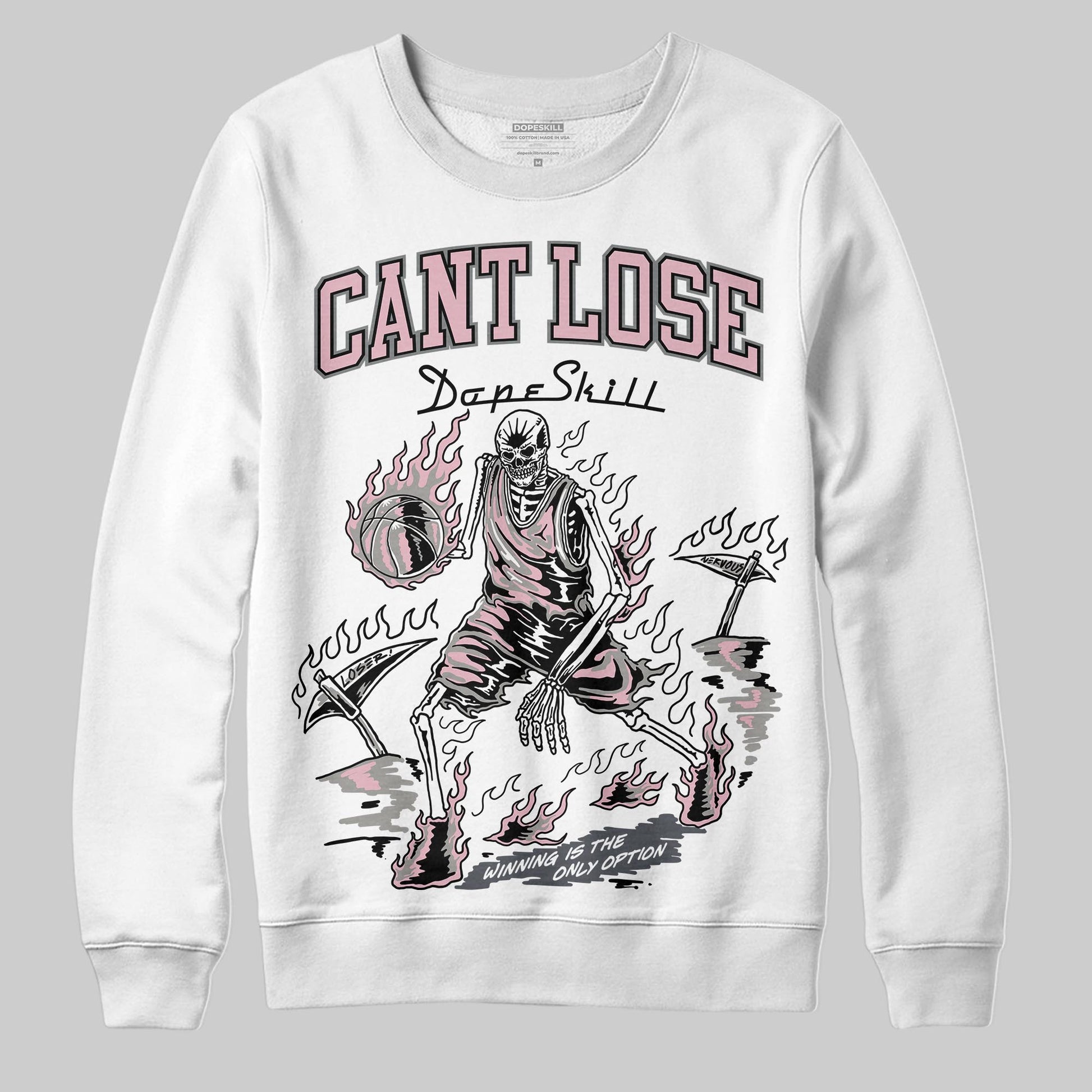 Air Max 95 OG “Pink Foam” DopeSkill Sweatshirt Cant Lose Graphic Streetwear - White