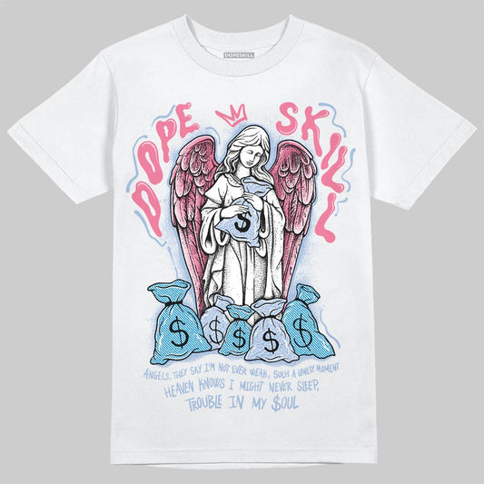 Jordan 3 GS “Cobalt Bliss” DopeSkill T-Shirt Angels Graphic Streetwear - White