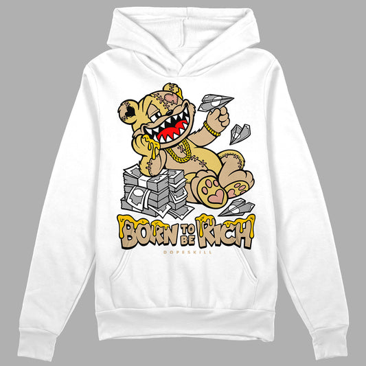 TAN Sneakers DopeSkill Hoodie Sweatshirt Born To Be Rich Graphic Streetwear - White
