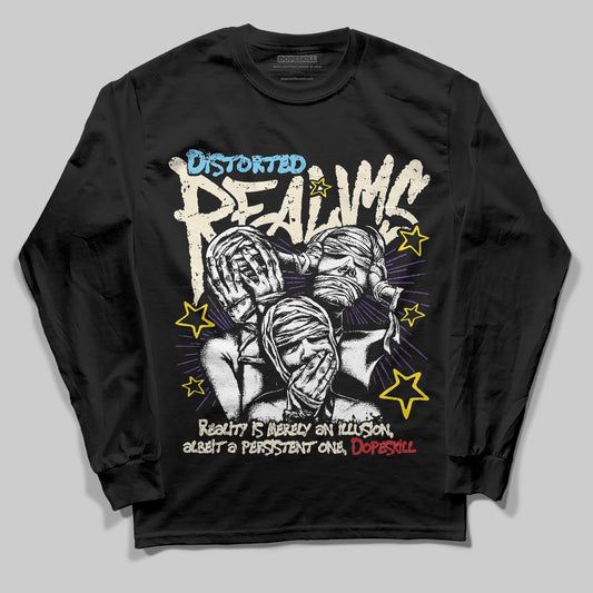 Jordan 17 Retro Low SP Infinite Archives DopeSkill Long Sleeve T-Shirt Distorted Realms Graphic Streetwear Black