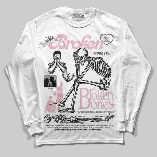 Air Max 95 OG “Pink Foam” DopeSkill Long Sleeve T-Shirt Broken Bones Graphic Streetwear - White