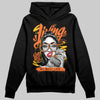 Orange, Black and White Sneakers DopeSkill Hoodie Sweatshirt Living My Best Life Graphic Streetwear - Black